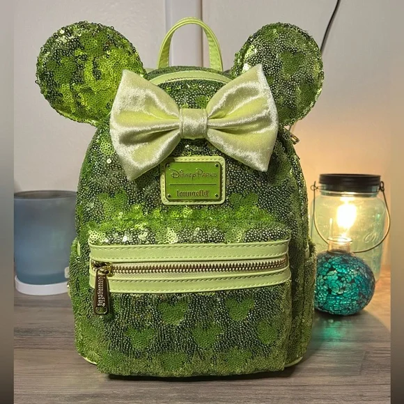 Disney | Bags | Disney Parks Tinkerbell Green Sequin  display picture 1